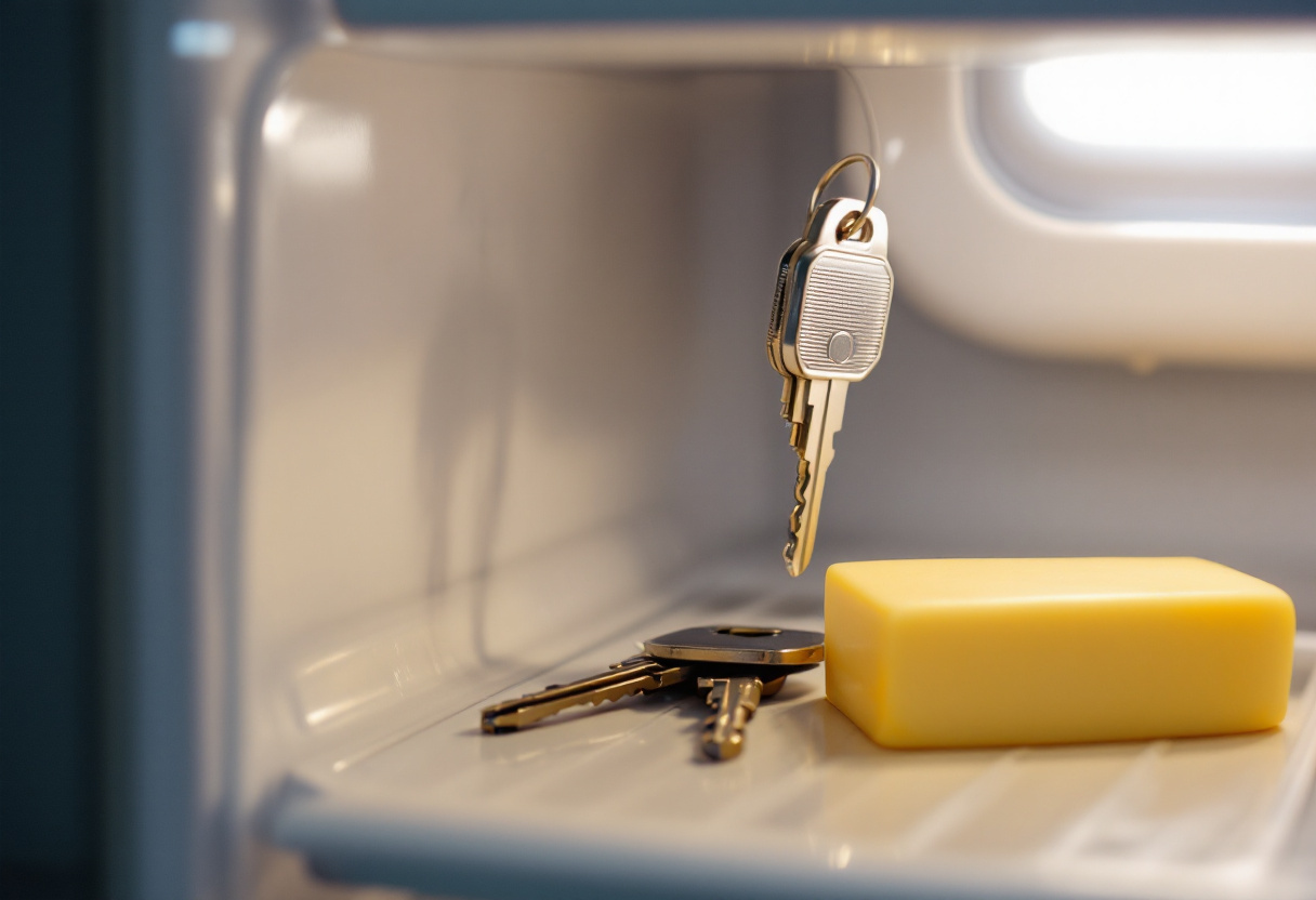 Keys in the refrigerator